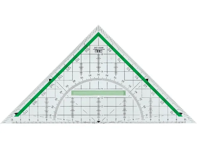 Geodriehoek M+R 20cm kunststof Greenline