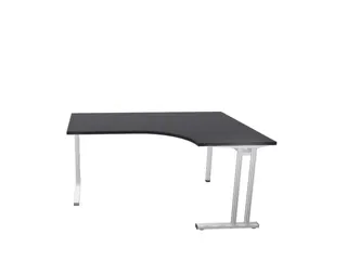 Bureau In Vrije Vorm Hxbxd 720x1600x1200mm Cc-Zwart C-voet - 3