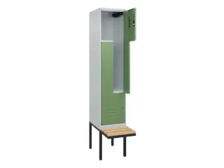 Z-garderobekast,HxBxD 2120x400x815mm,2vak,vak B 400mm,cil.-slot - 2