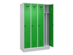locker voor scheiding van kleding,HxBxD 1950x1200x500mm,4vak