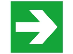 borden voor vluchtroutesignalering,Pijl,pijl rechts/links,sticker