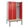 locker met bank,voor scheiding van kleding,HxBxD 2120x1200x815mm,3vak