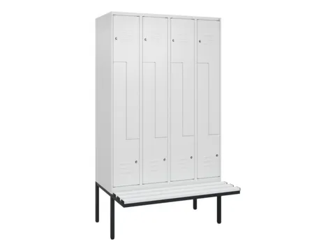 Z-garderobekast,HxBxD 2120x1200x815mm,8vak,vak B 300mm,cil.-slot