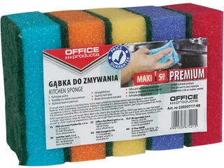 Office Products Schuurspons 62x96mm 5 stuks assorti - 1
