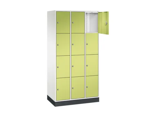 lockerkast,HxBxD 1950x920x500mm,3x4vakken,cil.-slot,sokkel