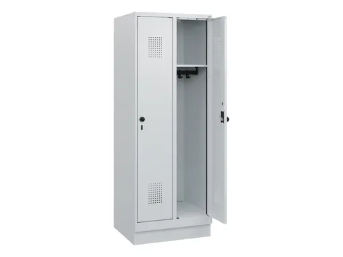 schoollocker,HxBxD 1630x600x500mm,2vak,vak B 300mm,draaigrendel,sokkel