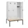 locker met bank,HxBxD 1950x1200x815mm,3vak,vak B 400mm,draaigrendel