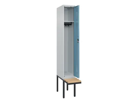 locker met bank,HxBxD 2120x300x815mm,1vak,vak B 300mm,cilinderslot