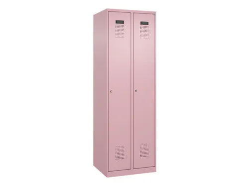 locker,HxBxD 1850x600x500mm,2vak,vak B 300mm,cil.-slot,staand op vloer