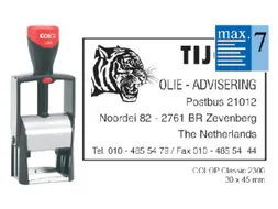 Tekststempel Colop 2300 +bon 7regels 44x29mm zwart