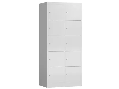 lockerkast,HxBxD 1800x800x500mm,2x5vakken,cil.-slot,romp RAL7035