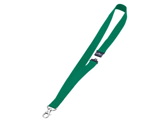 Textielkoord Durable 8137 met karabijnhaak groen