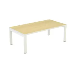 bijzettafel HxBxD 400x1140x600mm rechthoekig beuken 4voeten wit