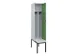 locker met bank,voor scheiding van kleding,HxBxD 2120x400x815mm,1vak
