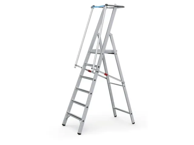 Platformladder Aluminium Bordes H X B X D 1580X 400X 400Mm 6Treden