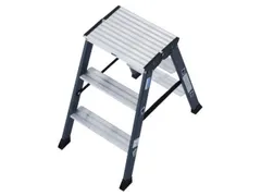 dubbele ladder beide zijden 2x3treden Stand H 0 2m balk L 0 7m