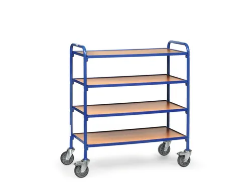 bijzetwagen,draagverm. 250kg,4etage(s),laadvl. LxB 940x470mm,houtetage