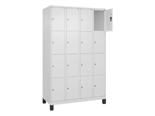 lockerkast,HxBxD 1950x1200x500mm,4x4vakken,vak B 300mm,cil.-slot