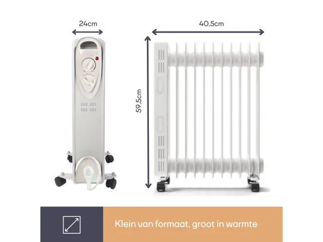 Olieradiator 2000W 9 Ribben