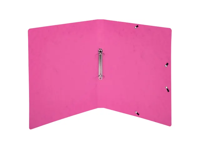 Ringmap Elastatiek glans karton 2R 15mm roze