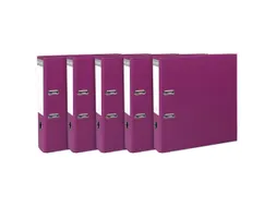 Pak 5 ordners PP/PP A4 80mm fuchsia PP A4 80mm FUCHSIA