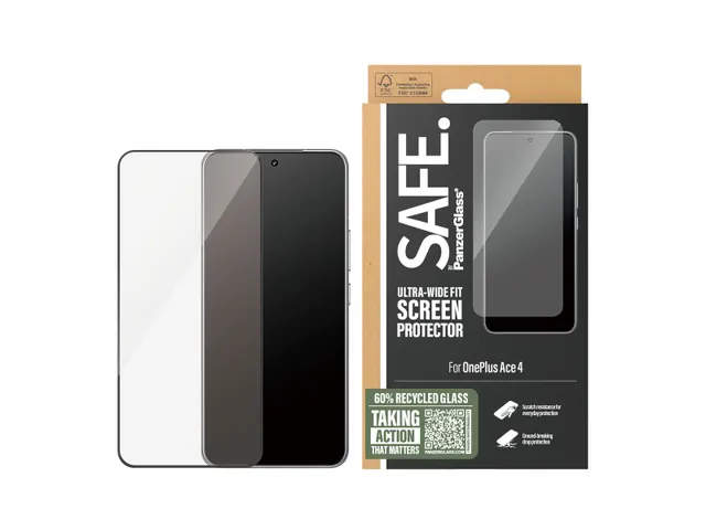 PanzerGlass SAFE. by Screen Protector OnePlus Ace 4 | Ultra-Wide Fi