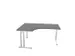 bureau in vrije vorm,HxBxD 740x1600x1200mm,vrije vorm,MS-donkergrijs