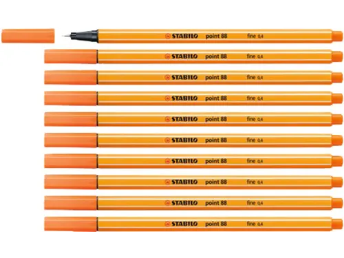 Fineliner STABILO point 88/30 fijn bleek vermiljoen