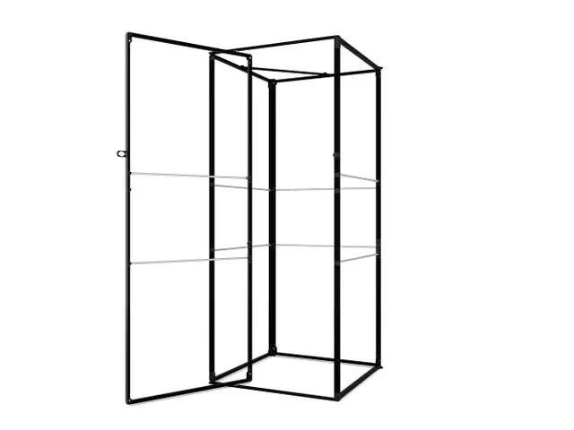 FlexFrame Opbergruimteset beurswand 98x250cm Zwart frame