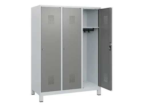 schoollocker,HxBxD 1630x1200x500mm,3vak,vak B 400mm,cil.-slot,voeten