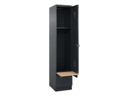 locker met bank,HxBxD 1950x400x815mm,1vak,vak B 400mm,draaigrendel