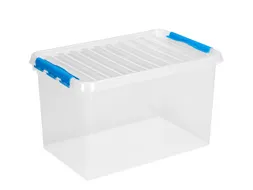 Q-line opbergbox 62L transparant blauw - 60x40x34cm