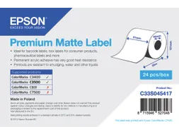 Premium Matte Label - Continuous Roll: 51mm x 35m