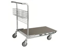 Duwbeugelwagen,draagverm. 200kg,laadvl. LxB 850x600mm,MDFplaat