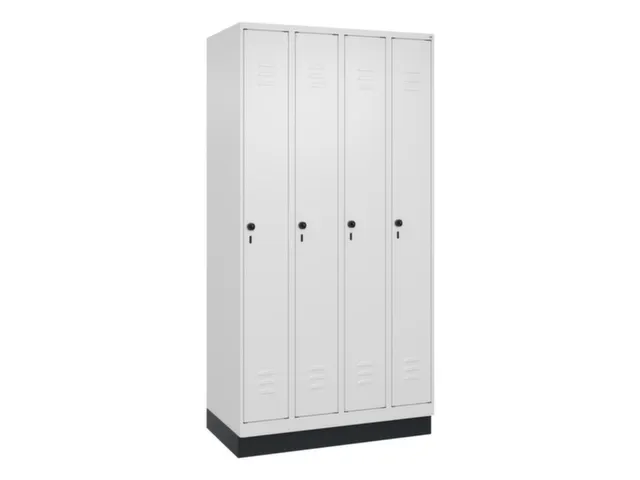 locker,HxBxD 1950x1000x500mm,4vak,vak B 250mm,draaigrendel,sokkel