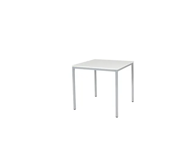 Domino Basic Tafel Vaste Hoogte 800x800mm Wit 25mm Alu 4-Poots