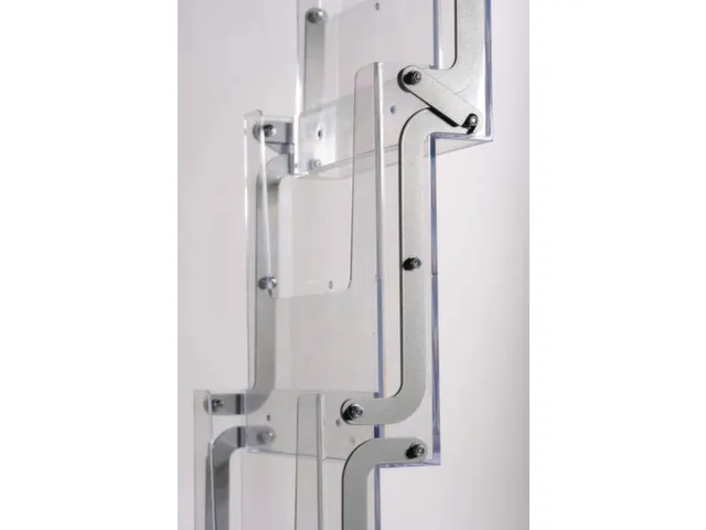 vouwbaar folderrek v. 5xDIN A4 plank(en) transparant aluminium