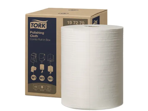 Reinigingsdoek Tork W1-W2-W3 Premium 1-laags 450 vel wit 197270
