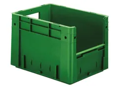 Euronorm Stapelkrat Groen 270x400x300mm 23 3l Gesloten Grijpopening