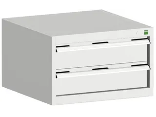 ladekast HxBxD 400x650x650mm 2laden RAL7035 - 1