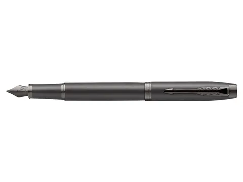Vulpen Parker IM Monochrome Gun Metal Medium Blauwe inkt