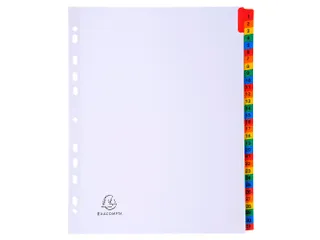 Tabblad Karton 160 Gram A4 + index 31 tabs wit - 1