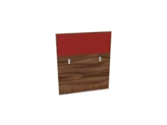 baliepaneel bureau aanbouw achter NP-tiepolo nut BN4011-rood 1000mm