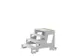 escalier mobile,roulant,estrade H 0,4m,2marches,alu