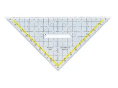 Geodriehoek Aristo 1650/2 225mm met greep transparant