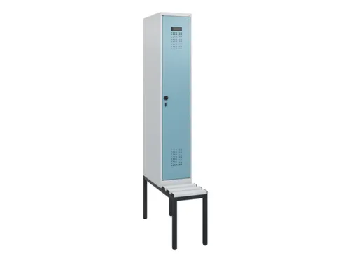 locker met bank,HxBxD 1950x300x815mm,1vak,vak B 300mm,draaigrendel