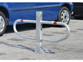 flexibele parkeerbeugel,HxB 600x1000mm,staal,aluminium/rood - 1
