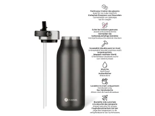 Thermosfles 2.0 Les Artistes Paris 1000ml Grey met Rietje - 6
