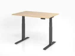 Elektrisch in hgte vst. zit-sta-bureau,HxBxD 640-1290x1200x800mm