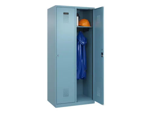 locker,HxBxD 1850x800x500mm,2vak,vak B 400mm,cil.-slot,staand op vloer
